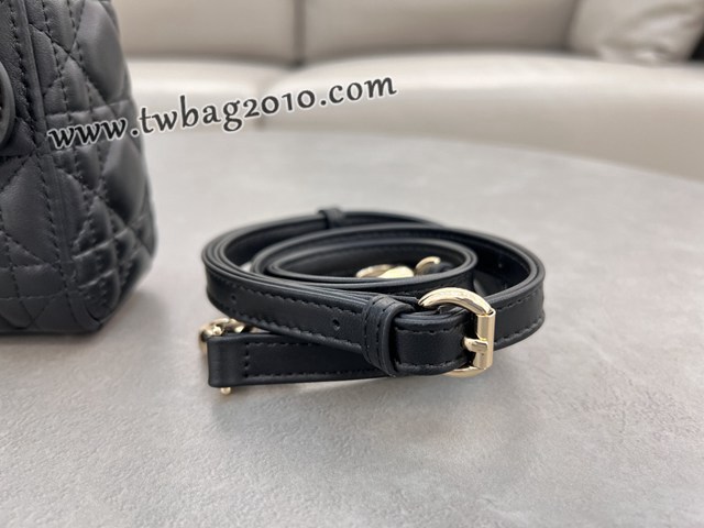 Dior专柜新款Lady女包迪奥高仿原单三格羊皮黑色Classic Lady戴妃包 djfk1274